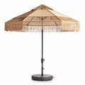 Parasol van riet met metalen standaard 250 x 250 x 300 cm beige kleur