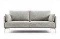 Tweed bank met rvs poten in lichtgrijze kleur 200 x 80 x 90cm